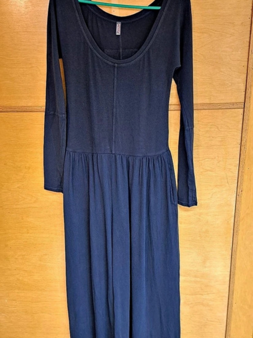 Free People Movements Womens Navy Stretch Jumpsuit Long Sleeve Size Medium